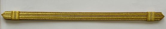 POLICE LEATHER CAP STRAP - PLAIN DESIGN - GOLD.